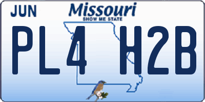 MO license plate PL4H2B