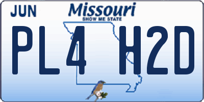 MO license plate PL4H2D