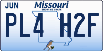 MO license plate PL4H2F