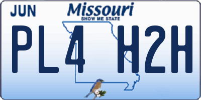MO license plate PL4H2H