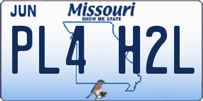 MO license plate PL4H2L