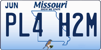 MO license plate PL4H2M