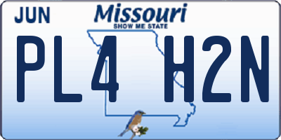 MO license plate PL4H2N