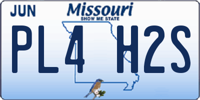 MO license plate PL4H2S