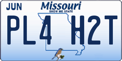 MO license plate PL4H2T