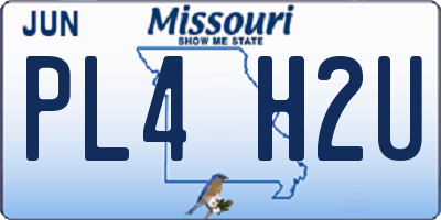 MO license plate PL4H2U