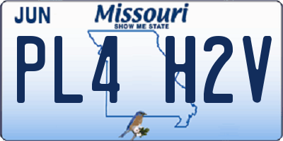 MO license plate PL4H2V