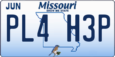 MO license plate PL4H3P