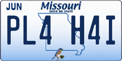MO license plate PL4H4I