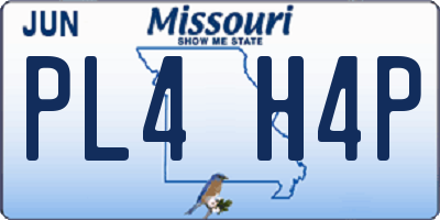 MO license plate PL4H4P