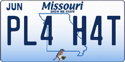 MO license plate PL4H4T