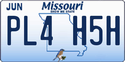 MO license plate PL4H5H