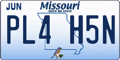 MO license plate PL4H5N