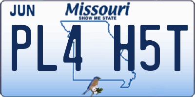 MO license plate PL4H5T