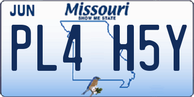MO license plate PL4H5Y