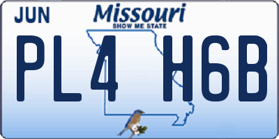 MO license plate PL4H6B