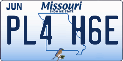 MO license plate PL4H6E