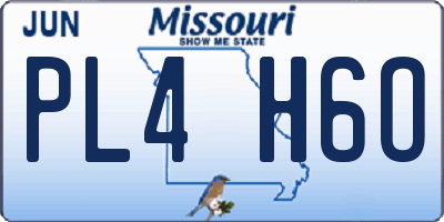 MO license plate PL4H6O