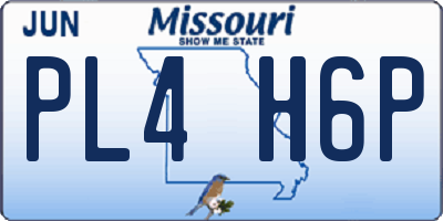 MO license plate PL4H6P