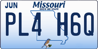 MO license plate PL4H6Q