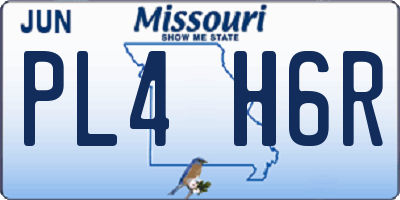 MO license plate PL4H6R