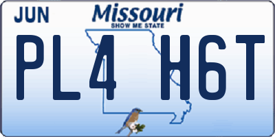 MO license plate PL4H6T