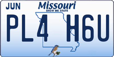 MO license plate PL4H6U