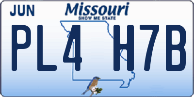 MO license plate PL4H7B