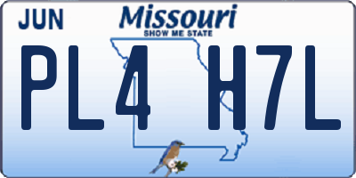 MO license plate PL4H7L