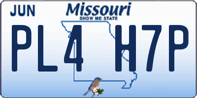 MO license plate PL4H7P