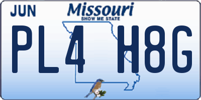 MO license plate PL4H8G