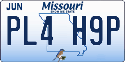MO license plate PL4H9P