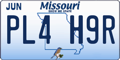MO license plate PL4H9R