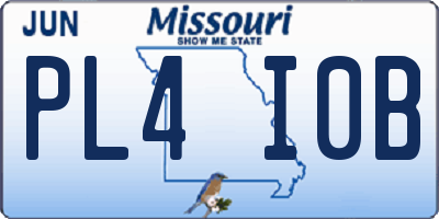 MO license plate PL4I0B