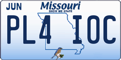 MO license plate PL4I0C