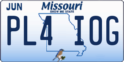 MO license plate PL4I0G
