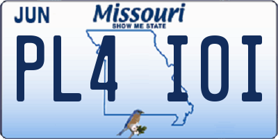 MO license plate PL4I0I