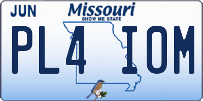 MO license plate PL4I0M