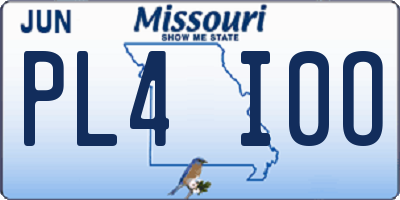 MO license plate PL4I0O