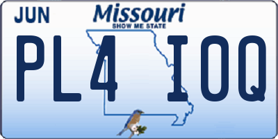 MO license plate PL4I0Q