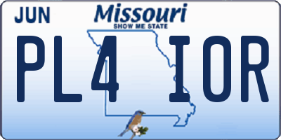 MO license plate PL4I0R