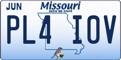 MO license plate PL4I0V