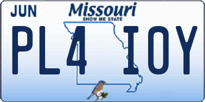 MO license plate PL4I0Y