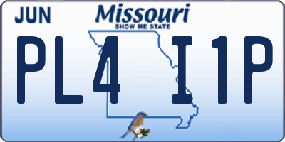 MO license plate PL4I1P