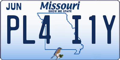 MO license plate PL4I1Y
