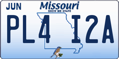 MO license plate PL4I2A
