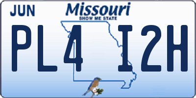 MO license plate PL4I2H