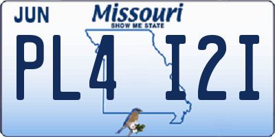 MO license plate PL4I2I