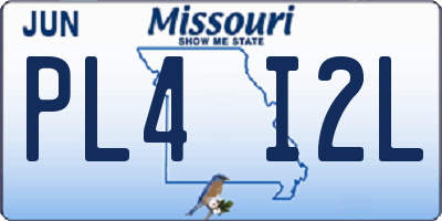 MO license plate PL4I2L
