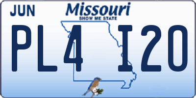 MO license plate PL4I2O